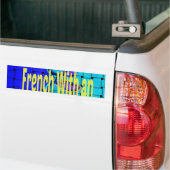 ブルーアフランスのフリカ織抽象芸術紫 バンパーステッカー (トラック上)