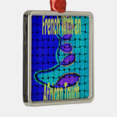 ブルーアフランスのフリカ織抽象芸術紫 メタルオーナメント (右)