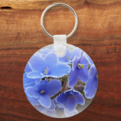 ブルーアフリカスミレ キーホルダー (正面)