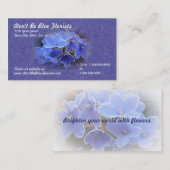 ブルーアフリカスミレ 名刺 (正面/裏面)