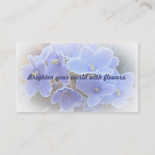 ブルーアフリカスミレ 名刺 (裏面)