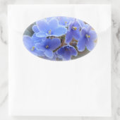 ブルーアフリカスミレ 楕円形シール (バッグ)