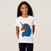 ブルーアフロユニコーン Tシャツ (正面フル)