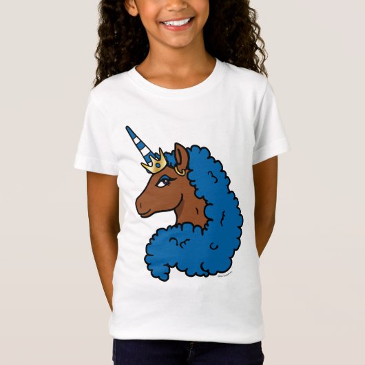 ブルーアフロユニコーン Tシャツ (正面)