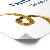 ブルーアホモダンイ男の子航海の赤ちゃんシャワーへようこそ ポスター (角)