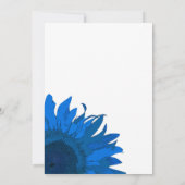 ブルーアポップ・アートのートフラワー結婚ズ記念日パーティー 招待状 (裏面)