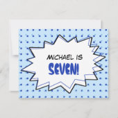 ブルーアポップ・アートのート誕生日パーティーの招待 招待状 (正面)