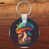 ブルーアマトリップ（幻覚体験）のようなニタムスカリアマッシュルームキーチェーン キーホルダー (裏面)