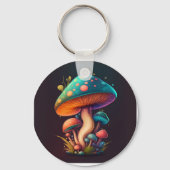 ブルーアマトリップ（幻覚体験）のようなニタムスカリアマッシュルームキーチェーン キーホルダー (裏面)