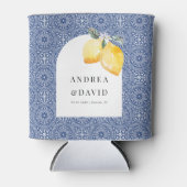 ブルーアマルフィコーストタイタリアンイルレモン結婚式の引き出物 缶クーラー (正面)