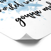 ブルーアミリオンドリームソングリリックウォールアートプリント ポスター (角)