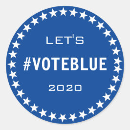 ブルーアメリカ国旗のテーマ選挙カスタム ラウンドシール
