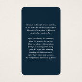 ブルーアメリカ国旗のメモリアル祈りの言葉カード (裏面)