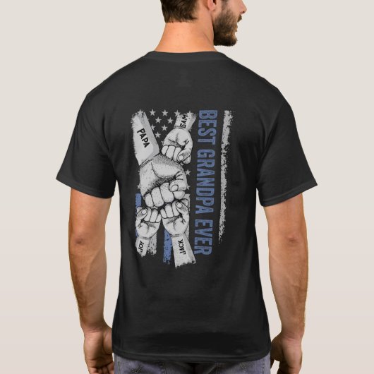 ブルーアメリ最高のカ国旗 Tシャツ (裏面)