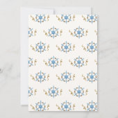 ブルーアモダンホイ男の子のシャワー航海のだ 招待状 (裏面)