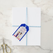 ブルーアラビアア縁どルチタミルテルグ結婚ズ ギフトタグ (より糸付き)