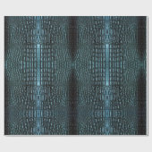 ブルーアリゲーターレザー ラッピングペーパー (フラット)