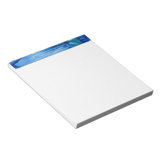 ブルーアルコはっきりしたー王室のルインクリキッド抽象芸術アート ノートパッド (アングル)