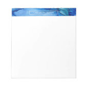 ブルーアルコはっきりしたー王室のルインクリキッド抽象芸術アート ノートパッド (正面)