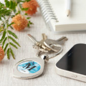 ブルーアルコエレガントールインクモノグラム キーホルダー (側面)