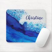 ブルーアルコーモダンルシンプルインクエレガント名 マウスパッド (マウス)