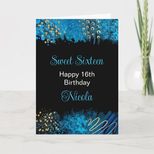 ブルーアルコールインクスウィート16 カード (正面)