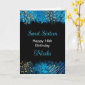 ブルーアルコールインクスウィート16 カード (黄色い花)