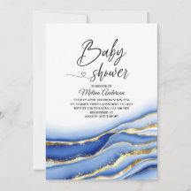 ブルーアルコールインクテクスチャー水色ベビーシャワー