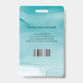 ブルーアルコールインクバッジのフォトビジネスID バッジ (裏面)