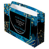 ブルーアルコールインクバースデーパーティー ラージペーパーバッグ (裏面アングル)