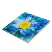 ブルーアルコールインクフラワー タイル (側面)