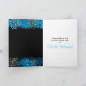 ブルーアルコールインク誕生日 サンキューカード (内部)