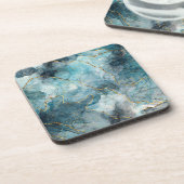 ブルーアルコールインク コースター (左側)