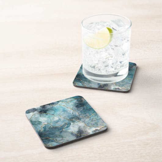 ブルーアルコールインク コースター (右側)