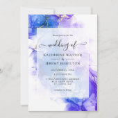 ブルーアルコールイ結婚ンク 招待状 (正面)