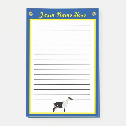 ブルーアルパイン乳製ヤギ&ハニービーファーム ポストイット (正面)