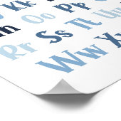 ブルーアルファベット子供部屋 ポスター (角)