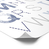 ブルーアルファベットABCボーイ子供部屋デコール ポスター (角)