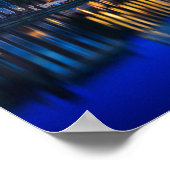 ブルーアワーのハーグのスカイラインのポスター ポスター (角)