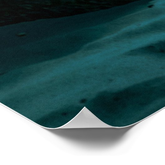 ブルーアンジェルフィッシュ水中水族館魚タンク愛好家 ポスター (角)