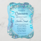ブルーアンダーザシーキンセアニェラ15th誕生日パーティー 招待状 (正面/裏面)