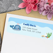 ブルーアンダーザシーシャワーホエー男の赤ちゃん ラベル