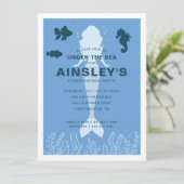ブルーアンダーザシーマーメイド誕生日 招待状 (スタンド正面)