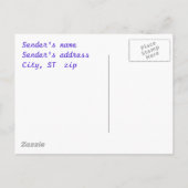 ブルーアンドイエローオープンハウス卒業式はがき 案内ポストカード (裏面)