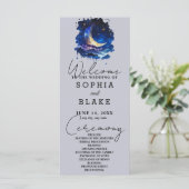 ブルーアンドイエロークレセントムーン結婚式 プログラム (スタンド正面)