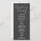 ブルーアンドイエロークレセントムーン結婚式 プログラム (裏面)