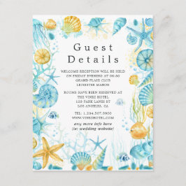 ブルーアンドイエローシーライフ結婚ズゲスト詳細 エンクロージャーカード