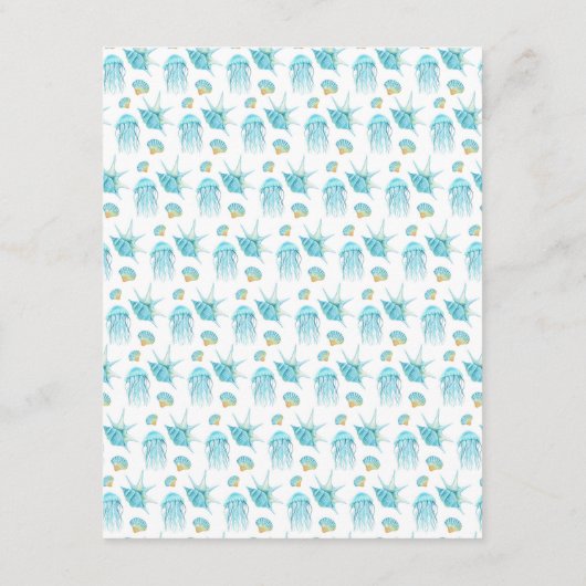 ブルーアンドイエローシーライフ結婚ズゲスト詳細 エンクロージャーカード (裏面)