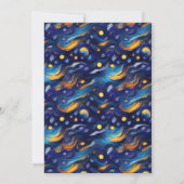 ブルーアンドイエロースターリーナイト21歳の誕生日 招待状 (裏面)