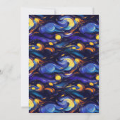 ブルーアンドイエロースターリーナイト21歳の誕生日 招待状 (裏面)